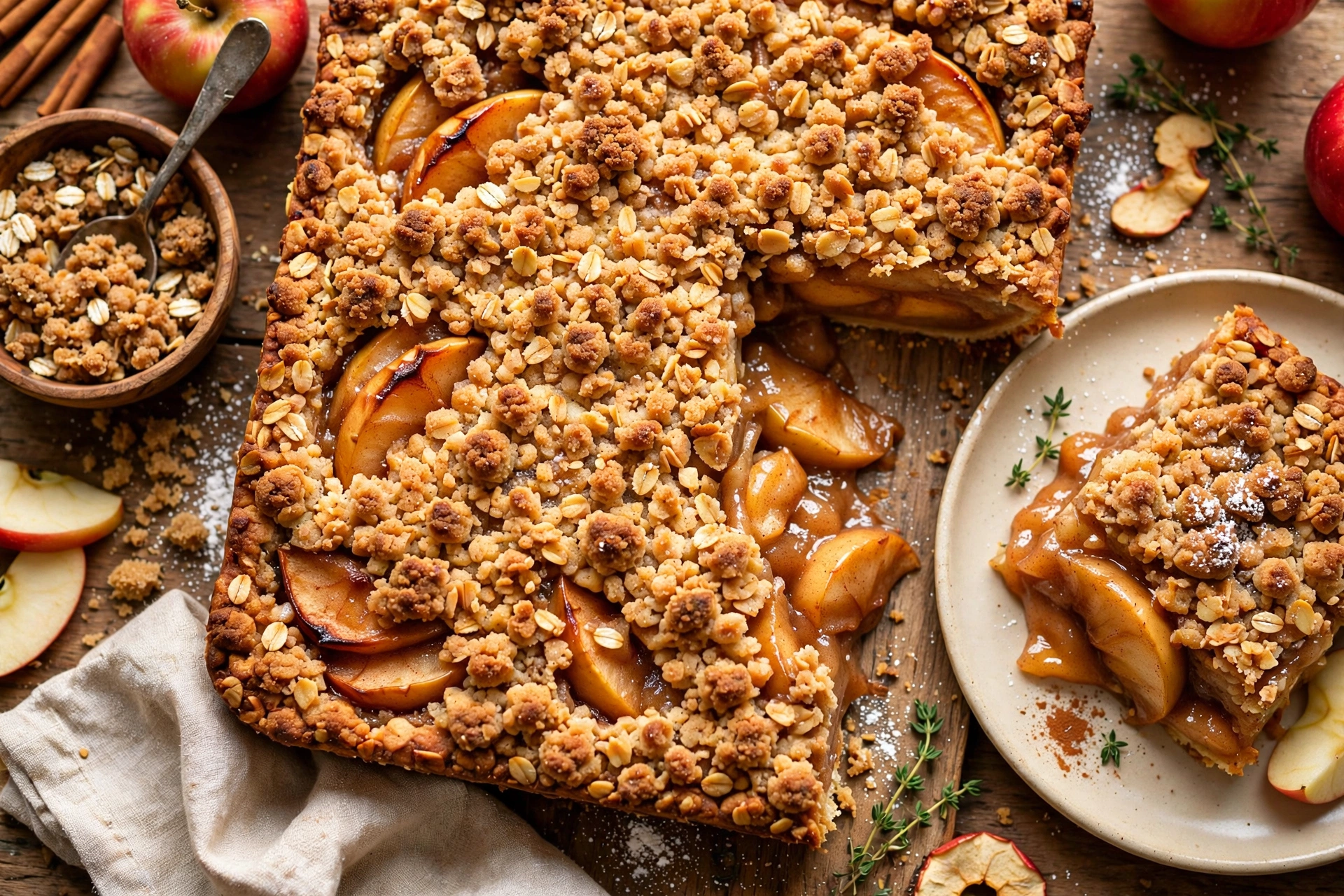 Apple Slab Pie with Crumble Topping