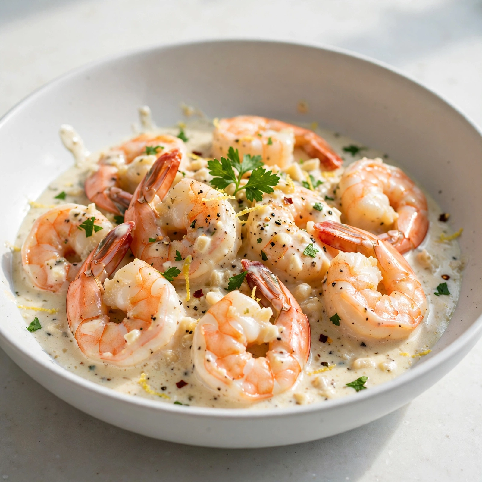 Easy Creamy Garlic Shrimp
